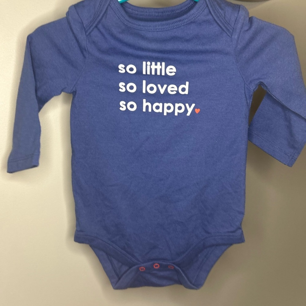 6 For $10 Cat & Jack Baby Blue Onesie 3-6Months
